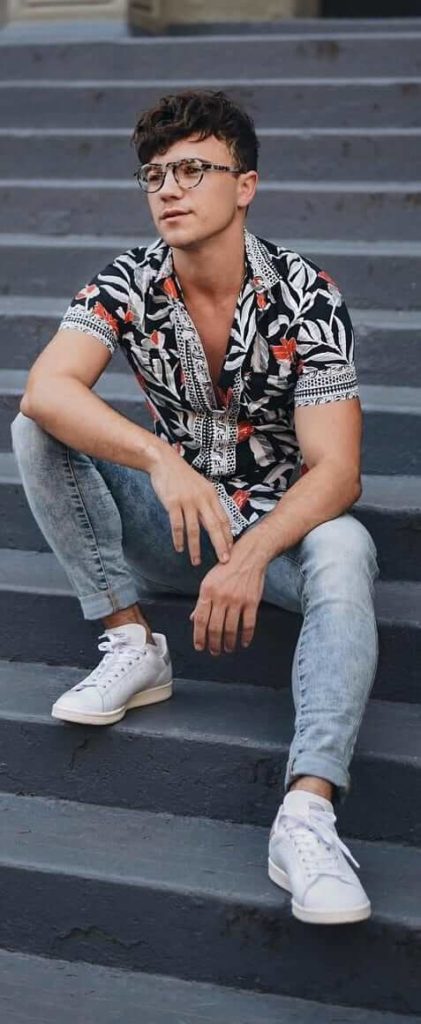 best mens floral shirt outfits