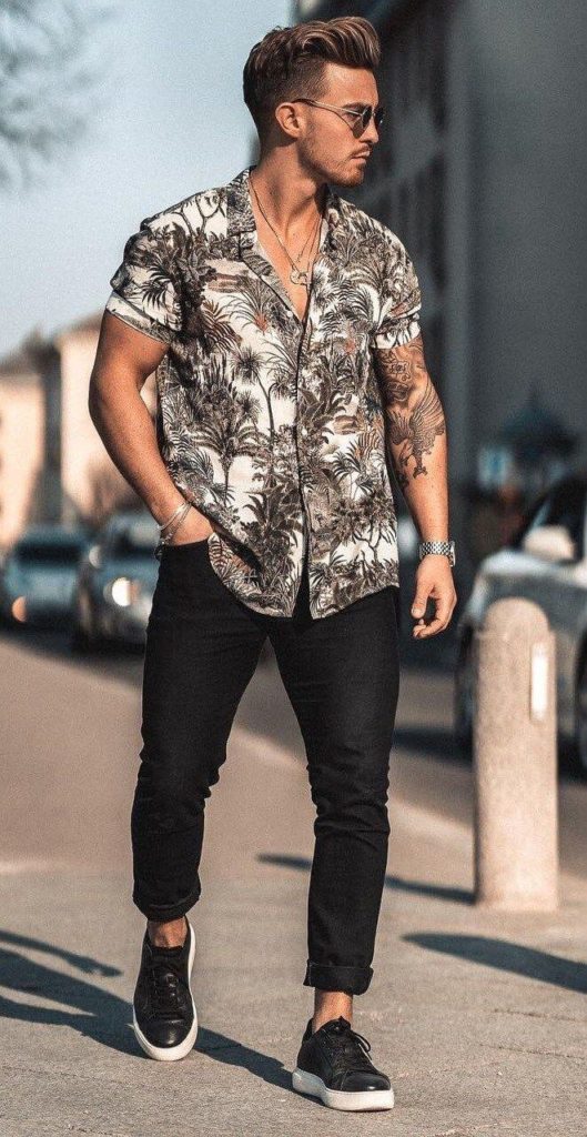 floral shirt outfits for men